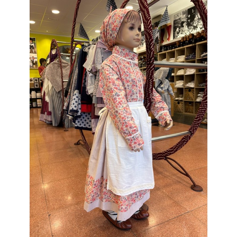 Conjunto traje vasco niña coral A47