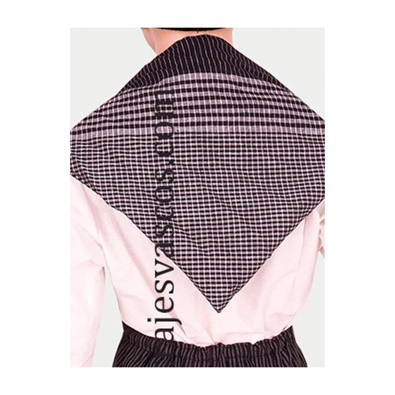 Pañuelo de cuadros negro tradicional vasco | Trajes Vascos