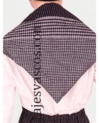 Pañuelo de cuadros negro tradicional vasco tejido de calidad O101