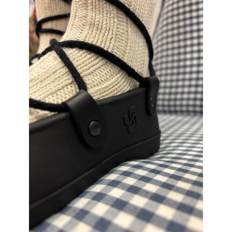 Abarkas negras de goma calzado tradicional vasco O313