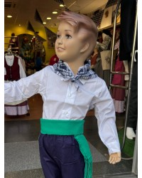 Camisa vasca blanca básica infantil tradicional y económica 232