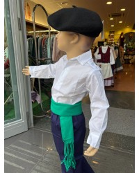 Camisa vasca blanca básica infantil tradicional y económica 232