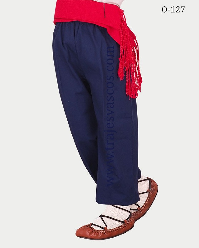 Pack traje vasco infantil completo básico pañuelo, camisa, faja y pantalón O40