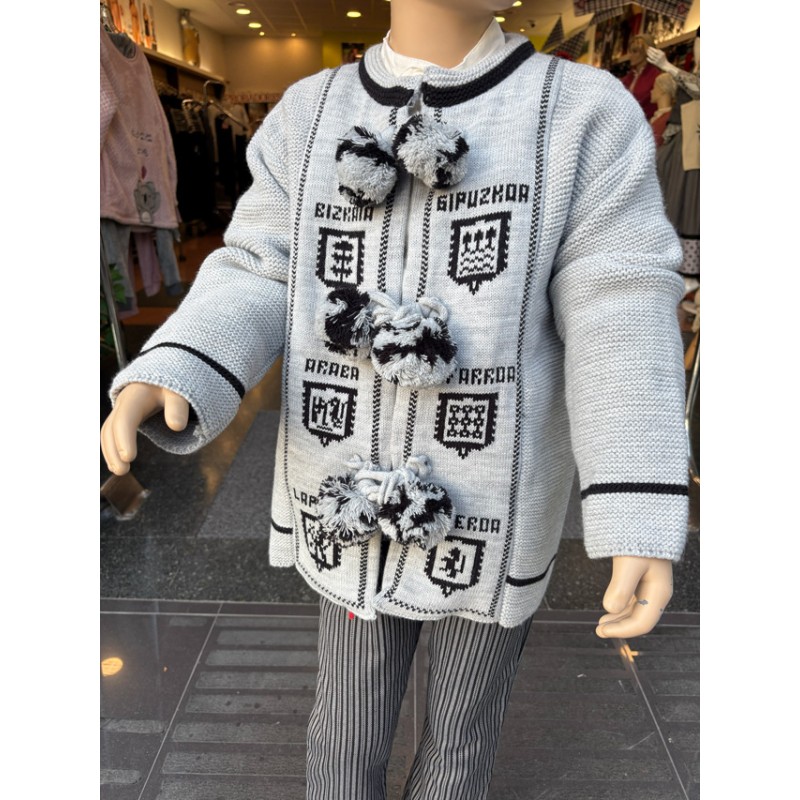 Chaqueta tradicional vasca de lana para niños y niñas