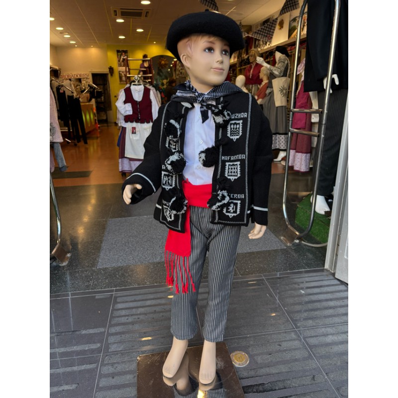 Mendigozale negro | Chaqueta tradicional vasca con escudos