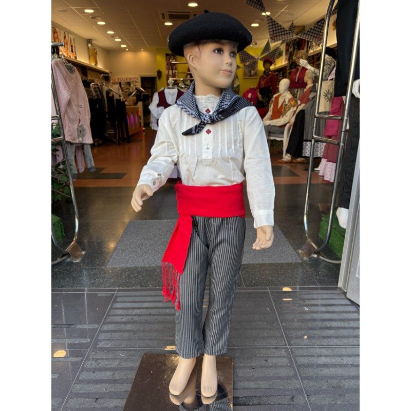 Camisa blanca bordada para niño O231