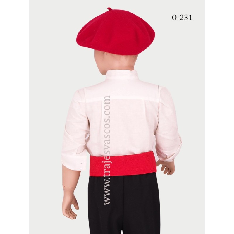 Camisa blanca bordada para niño O231 - 5