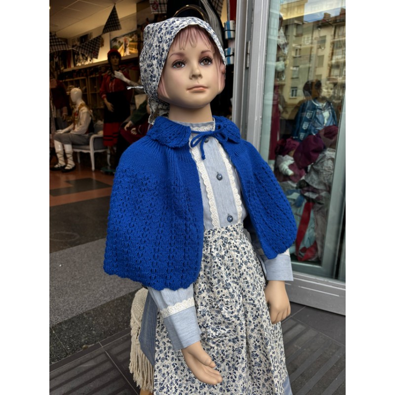 Toquilla tradicional niña en color azul