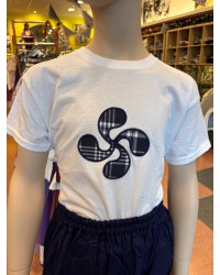 Camiseta Infantil con Lauburu Azul  Ropa Tradicional Vasca