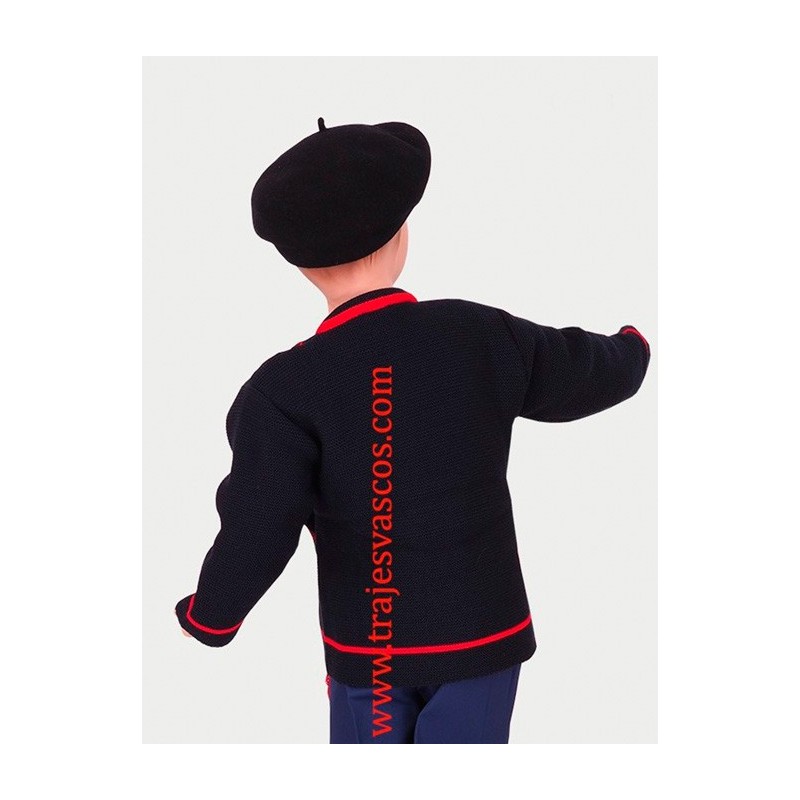 Pack traje vasco de niña con chaqueta mendigozal azul marino