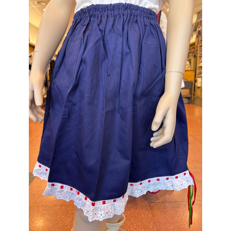 Pack traje vasco de niña con chaqueta mendigozal azul marino