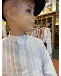 Camisa o blusón blanco vasco para niño O233.