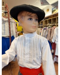 Camisa o blusón blanco vasco para niño O233.
