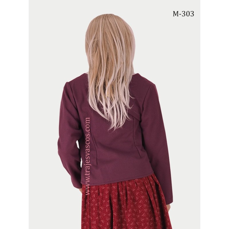 Chaqueta para trajes vascos de color lila M303 - 5