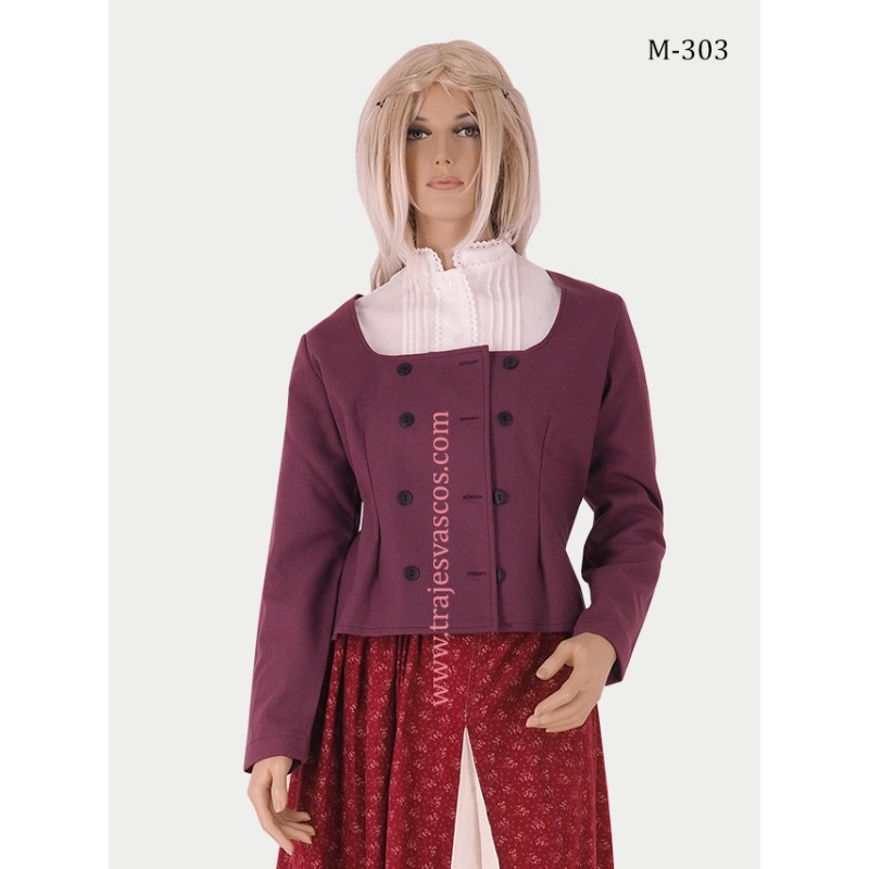 Chaqueta para trajes vascos de color lila M303 - 1