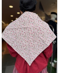 Pañuelo vasco floral granate para traje tradicional del País Vasco