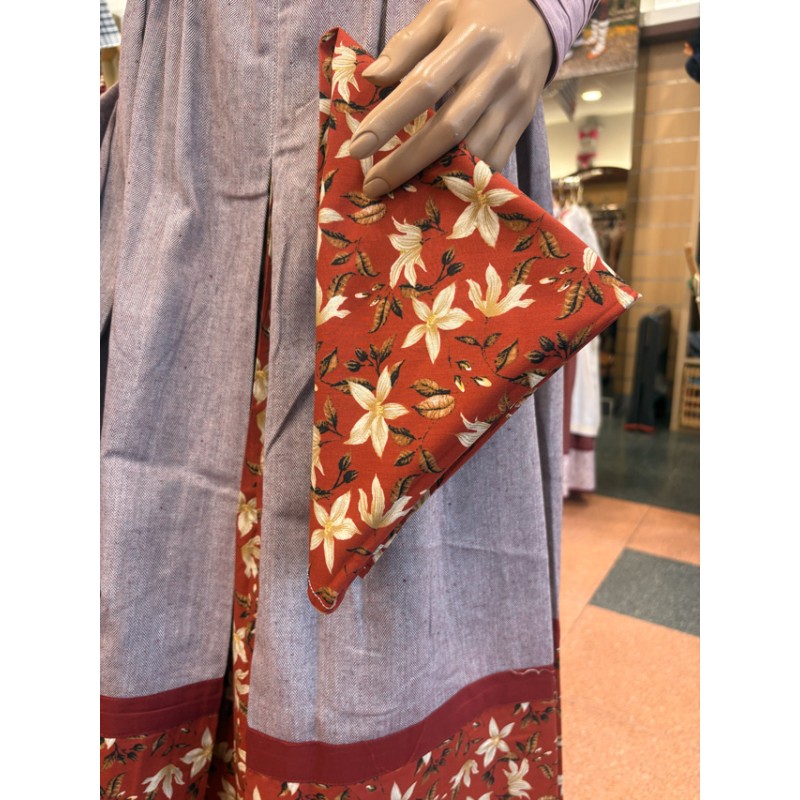 Traje vasco mujer con falda tradicional, delantal y pañuelo incluido