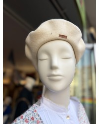 Boina vasca Elósegui color crudo de lana tradicional