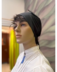 Pañuelo vasco negro para la cabeza confeccionado para traje tradicional