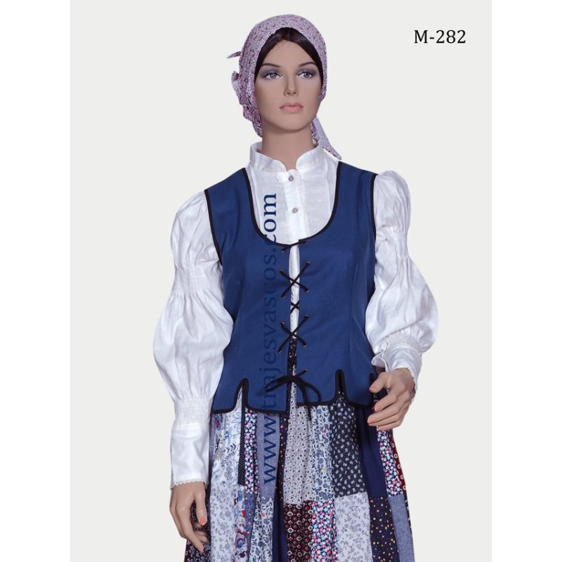Corpiño vasco azul M282 - 1