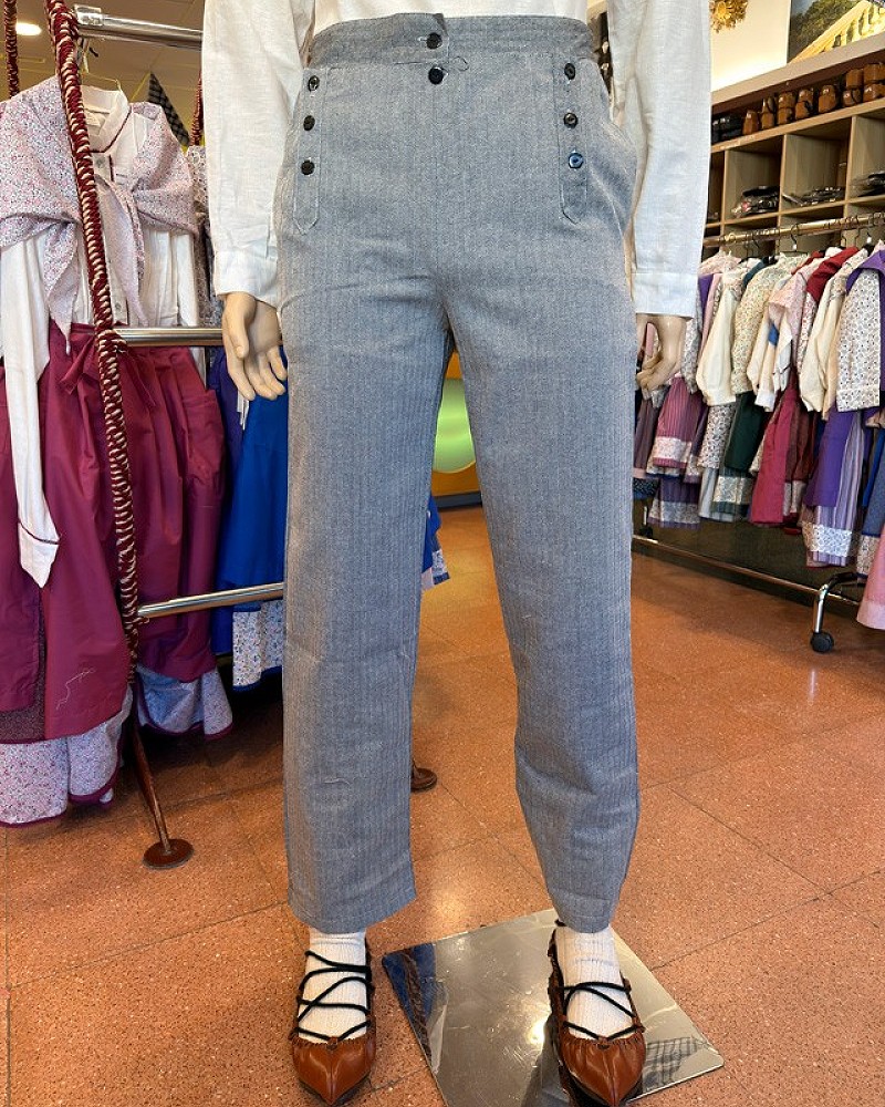 Traje vasco hombre con chaleco azul y gerriko negro - traje de baserritarra regional vasco completo