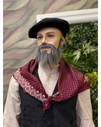 Pañuelo vasco hombre granate de diseño tradicional