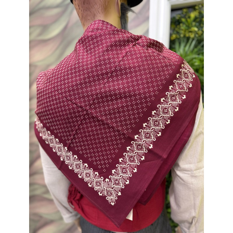 Pañuelo vasco hombre granate | Diseño tradicional