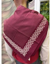 Pañuelo vasco hombre granate de diseño tradicional