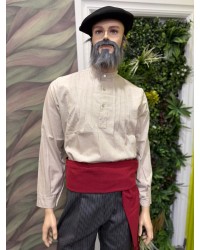 Camisa vasca hombre color tostado tradicional