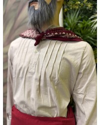 Camisa vasca hombre color tostado tradicional