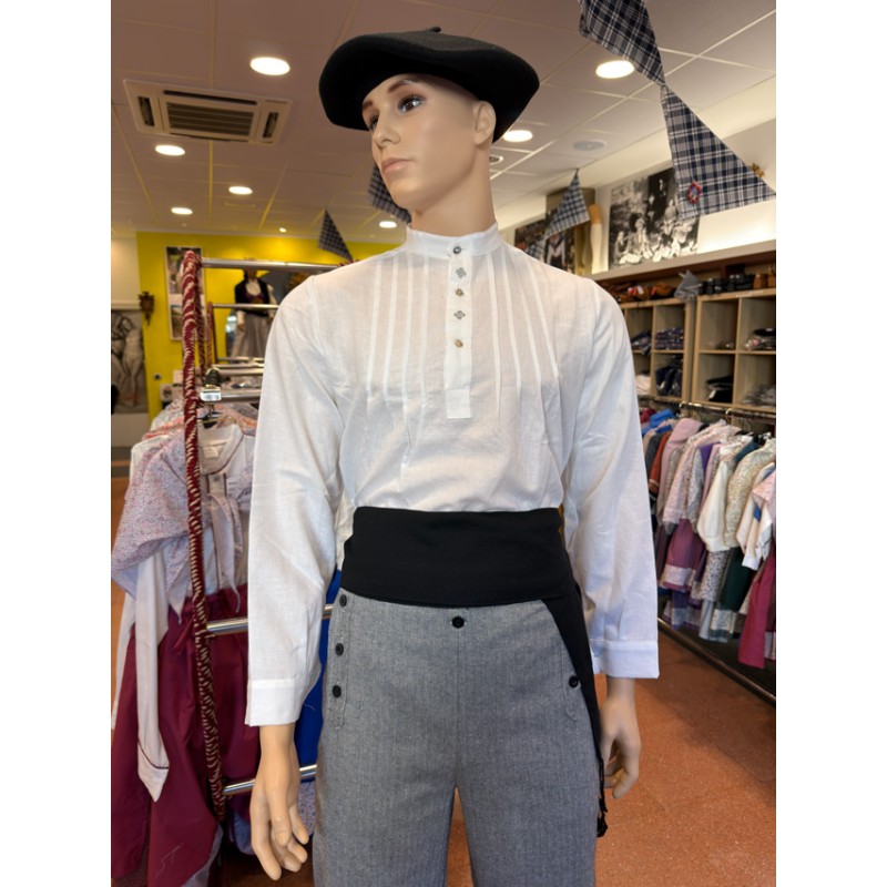 Traje vasco hombre completo con chaleco granate