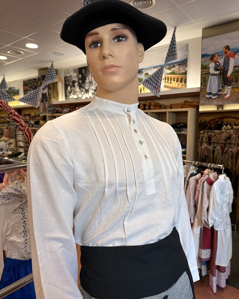 Traje vasco hombre completo con chaleco granate - traje de baserritarra regional vasco tradicional
