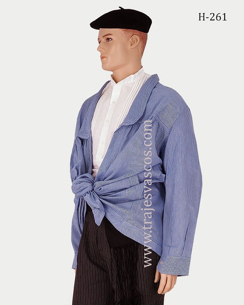 Traje vasco hombre arrantzale azul completo - traje de baserritarra típico regional vasco de pescador
