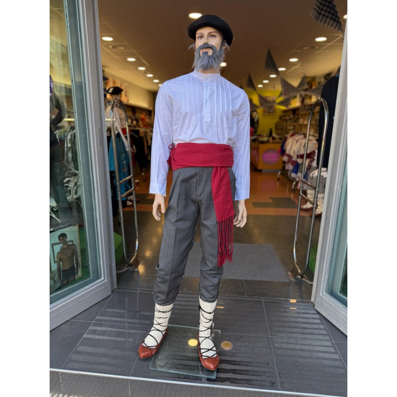Traje Vasco Hombre con Camisa de Lorzas Tradicional