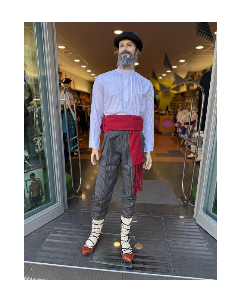Traje Vasco Hombre con Camisa de Lorzas Tradicional