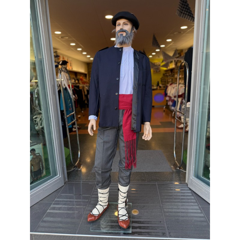 Traje Vasco Hombre con Kaiku Azul Marino Forrado