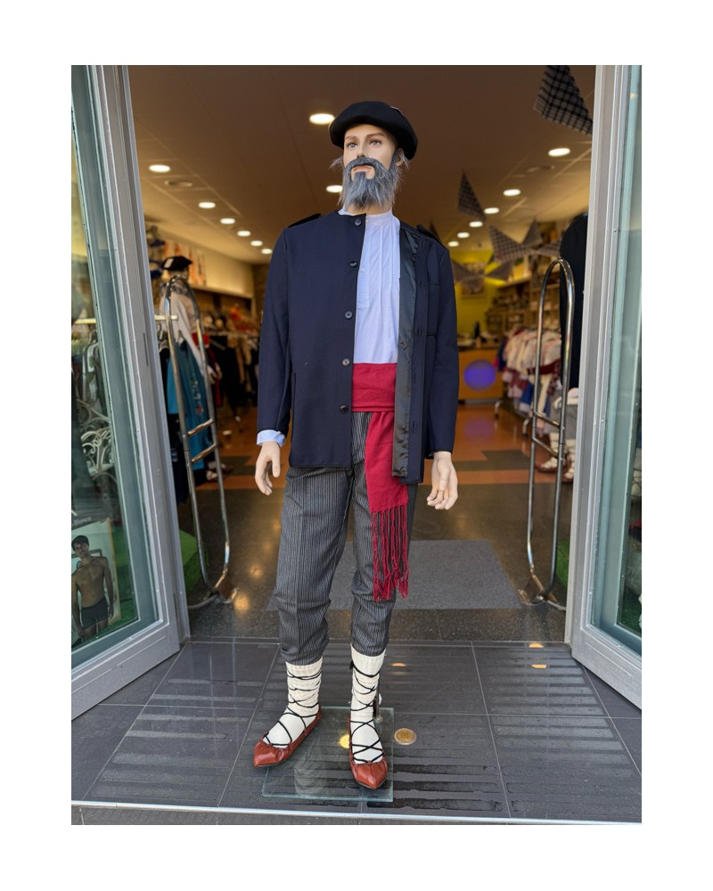 Traje Vasco Hombre con Kaiku Azul Marino Forrado