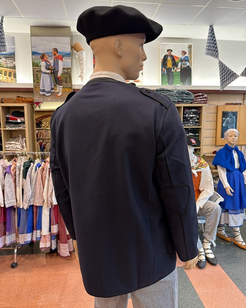 Traje vasco hombre con kaiku azul marino forrado - traje de baserritarra tradicional regional vasco