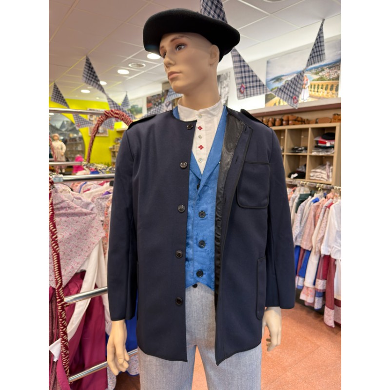 Traje Vasco Hombre con Kaiku Azul Marino Forrado
