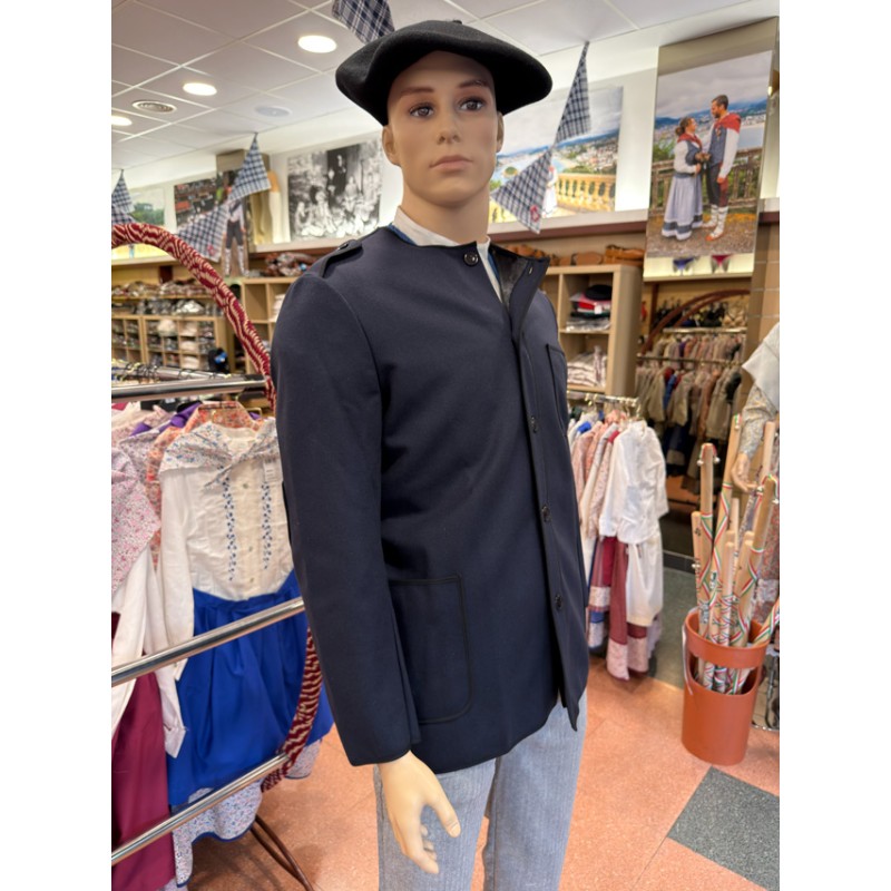 Traje Vasco Hombre con Kaiku Azul Marino Forrado