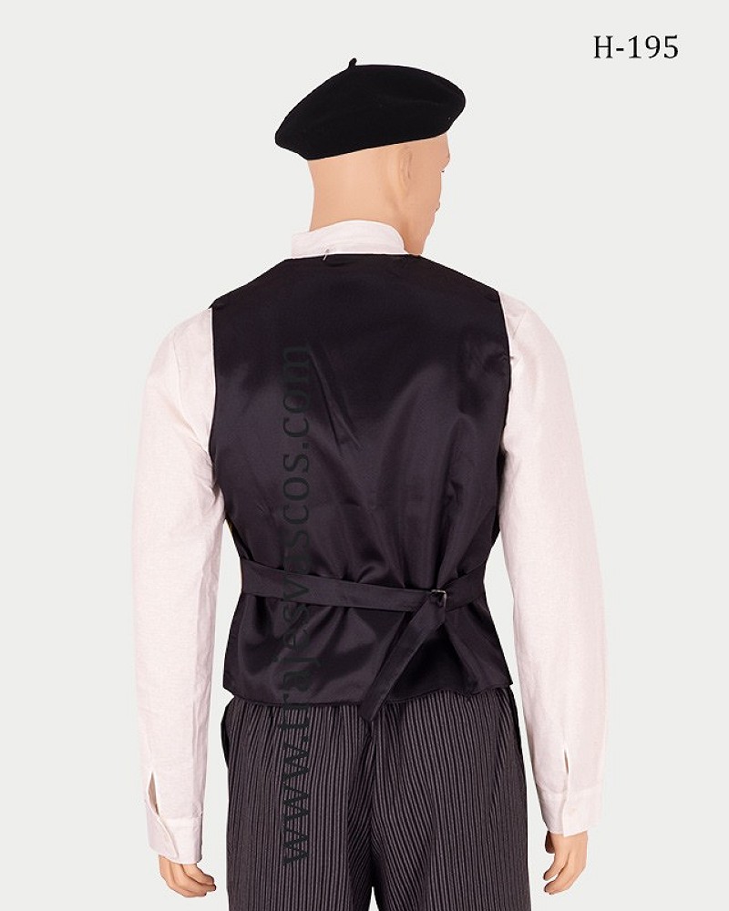 Traje vasco hombre elegante con chaleco verde - traje de baserritarra regional vasco típico completo