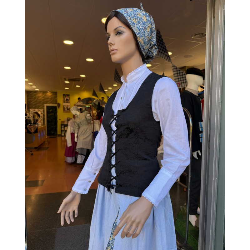 Euskal korpiño beltz adamaskatu tradizional doigarria