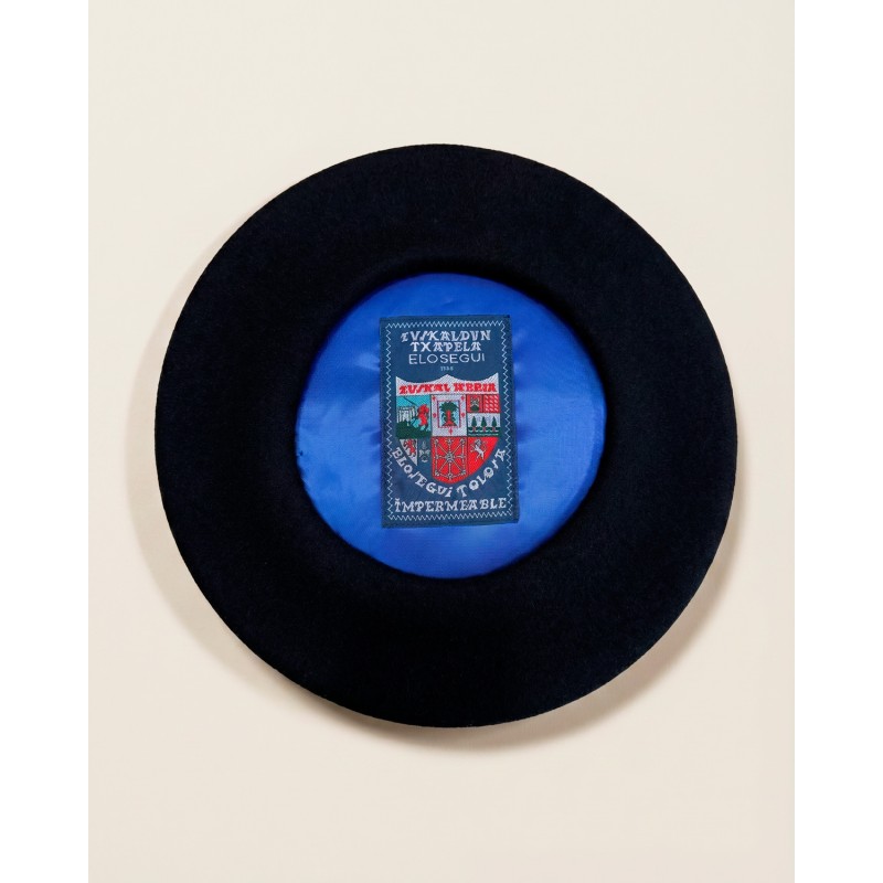 Elósegui txapela klasikoa jatorrizko euskal txapela iragazgaitz beltza