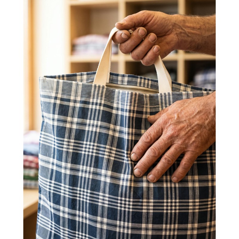 Bolsa Arrantzale de Cuadros con Cremallera 50 x 50