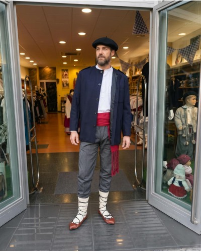 Traje Vasco Hombre con Kaiku Azul Marino Forrado