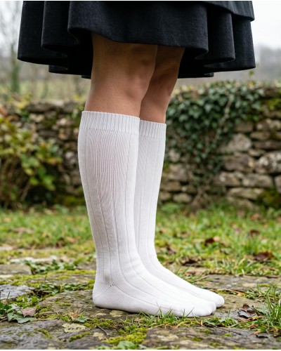 Medias blancas de algodón básicas traje vasco Euskal Jantziak