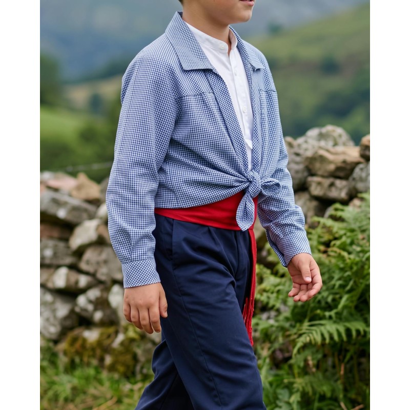 Blusón de vichy para niño O291