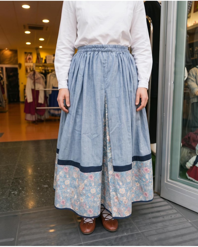 Falda de aldeana azul nueva temporada