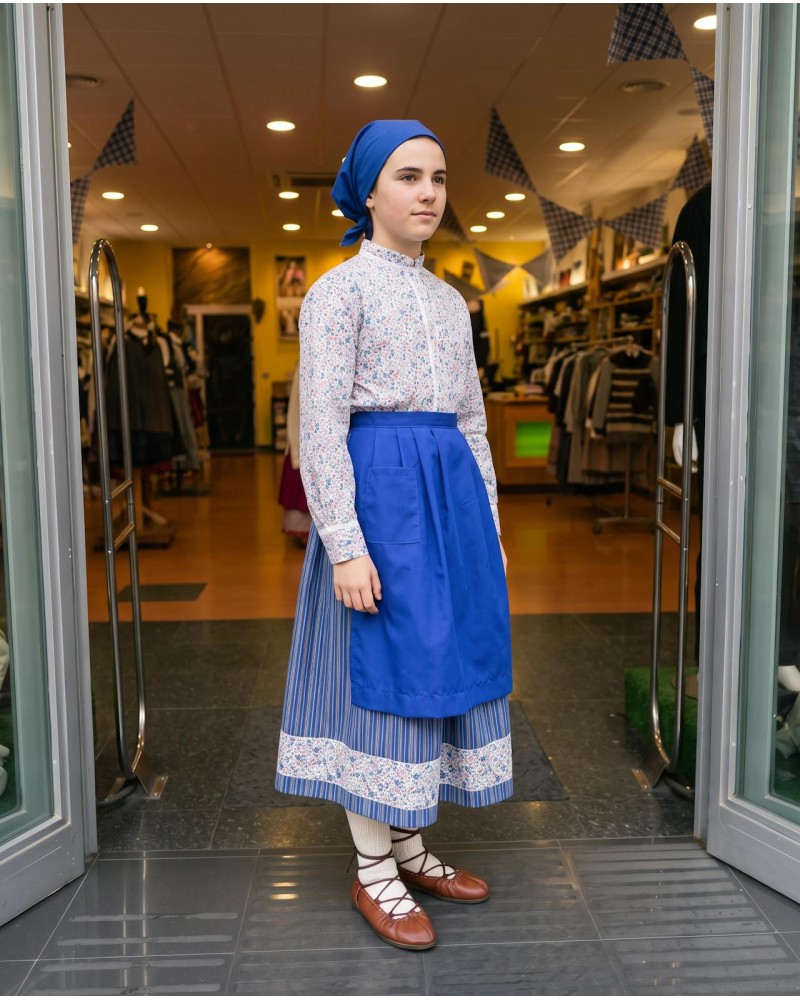 Conjunto ropa vasca para niña azul A43