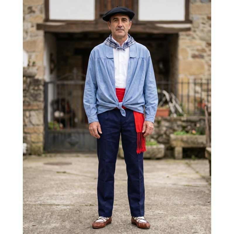 Traje Vasco Hombre Arrantzale Azul Completo